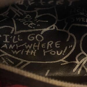 Betsey Johnson Red Patterned Cosmetic Bag